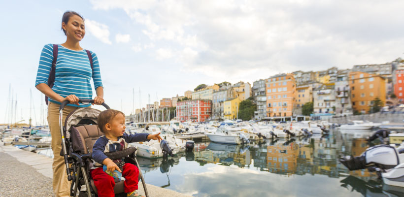 passeggiata con bambini